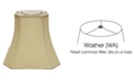 Cloth&Wire Slant Cut Corner Square Bell Softback Lampshade with Washer Fitter Collection